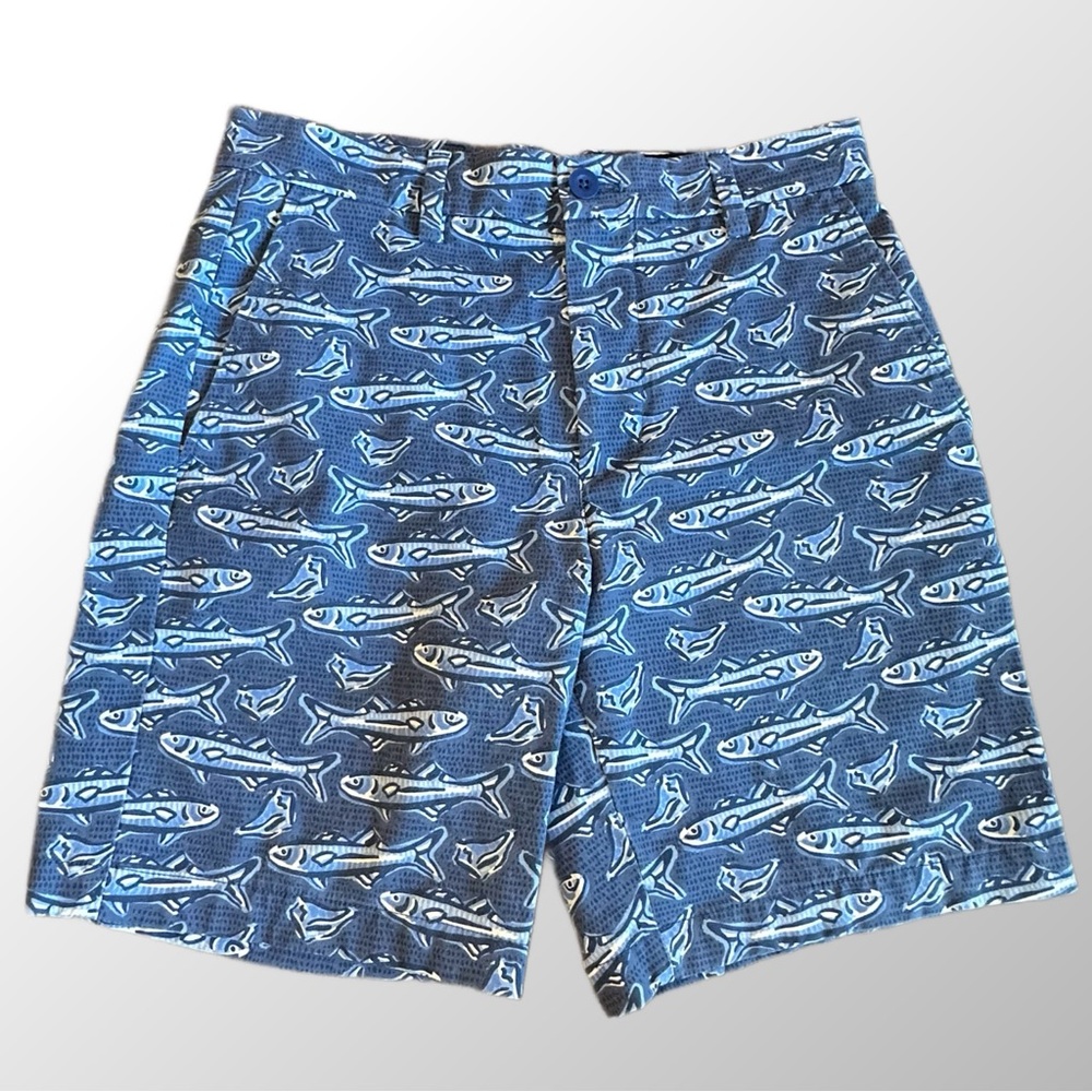 Vineyard Vines Shorts Men's‎ 28 Blue Fish Print Performance Breaker Shorts